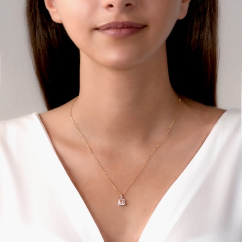 Zawieszka Savicki: różowe złoto, morganit, diamenty
